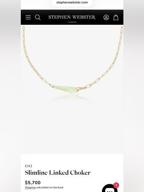 Stephen Webster Gold Linked Choker with Chrysolemon Crystal Haze shard